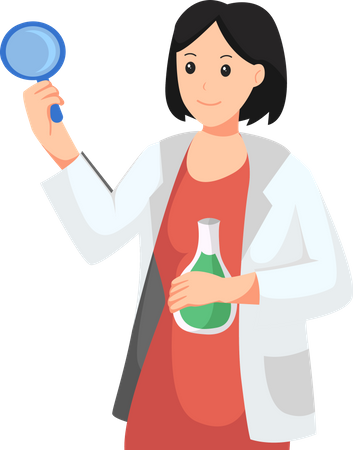 Female Scientist  Illustration