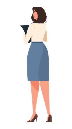 Female secretary Illustration