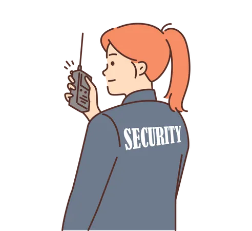Female security guard  Illustration