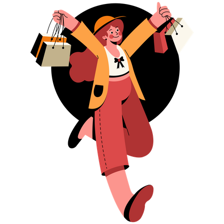 Female shopper Illustration