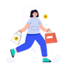 female shopper illustration free download