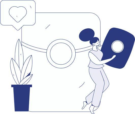Female Shopping Online Using Shopping Voucher  Illustration