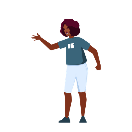 Female Shout Confrontational And Intimidating Tone  Illustration