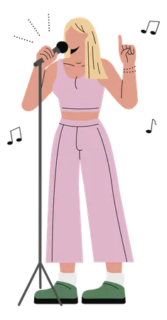 Female Singer  Illustration