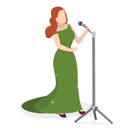 Female singer  Illustration