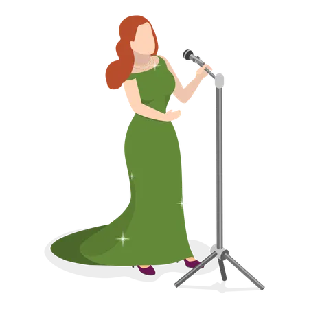 Female singer  Illustration