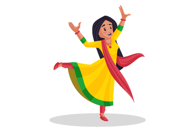 Female singer dancing  Illustration