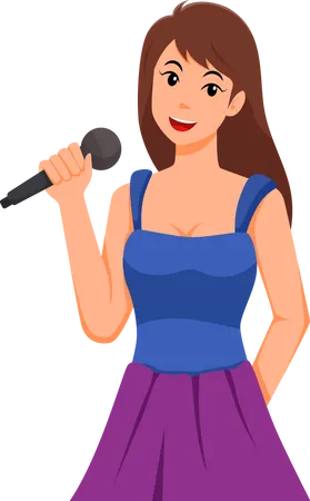 Female Singer  Illustration