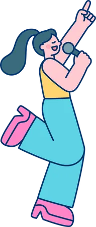 Female singer  Illustration