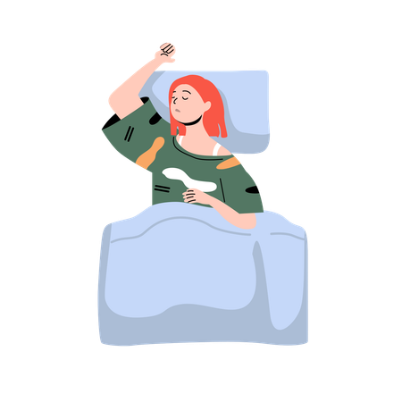 Female Sleeping  Illustration