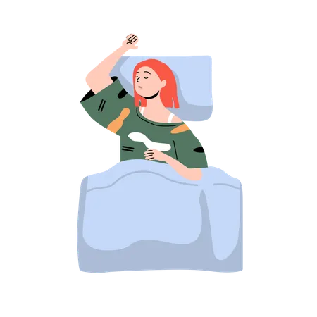 Female Sleeping  Illustration