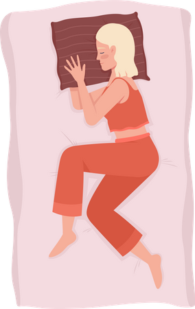 Female sleeping Illustration