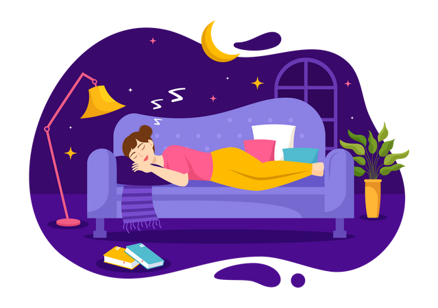 Person Sleeping Illustration - Free Download People Illustrations ...