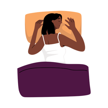 Female Sleeping  Illustration