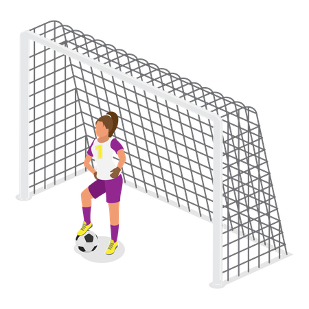 Female soccer player  Illustration