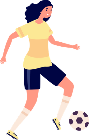 Female Soccer Player  Illustration