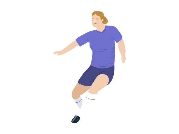 Female soccer player playing in match  Illustration