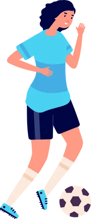 Female Soccer Players  Illustration