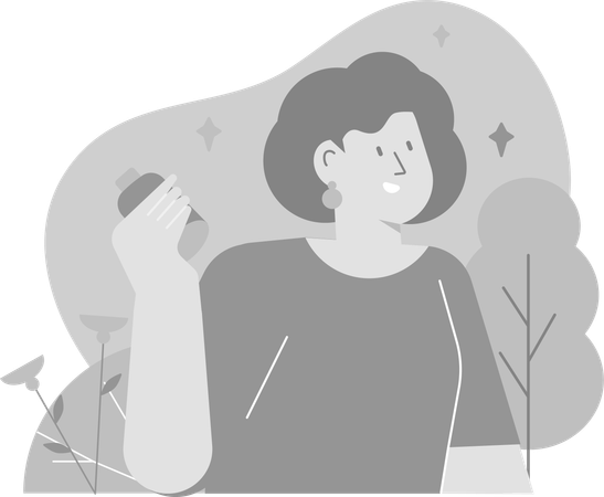 Female social media influencer  Illustration