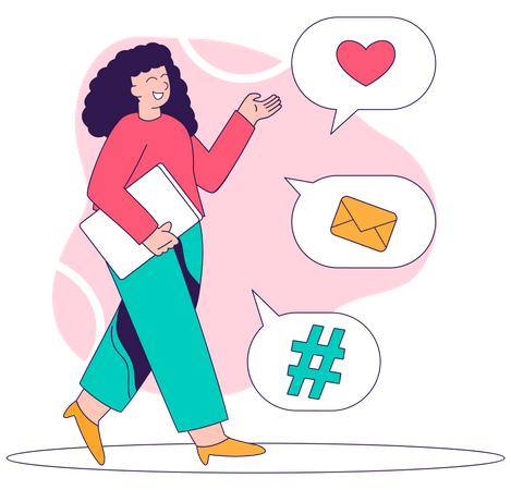 Female social media influencer  Illustration