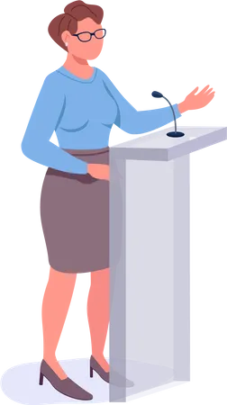 Female speaker Illustration