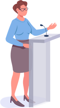Female speaker  Illustration