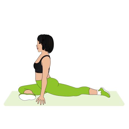 Female stretching  Illustration