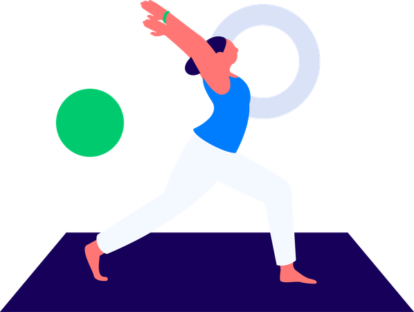 Female stretching her body  Illustration