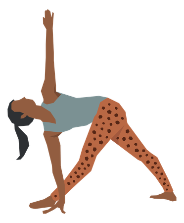 Female stretching  イラスト
