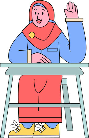 Female Student Illustration