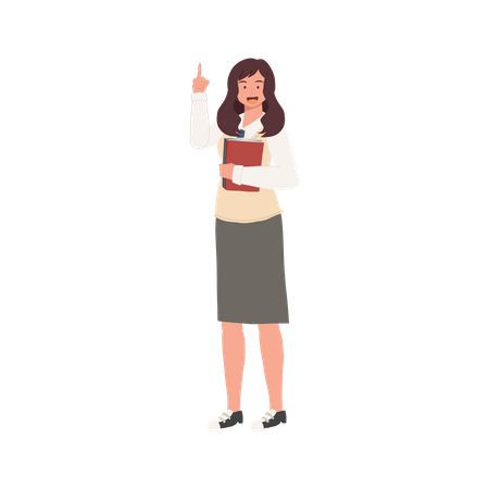 Female student got some idea  Illustration