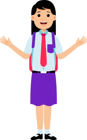 Female Student  Illustration