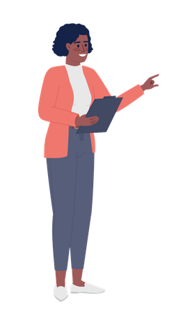 Female supervisor with clipboard  Illustration