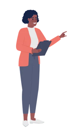 Female supervisor with clipboard  Illustration