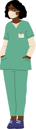 Female surgeon Illustration