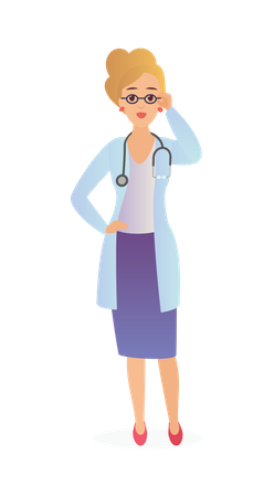 Female Surgeon  Illustration