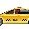 woman driving clipart