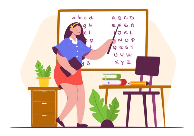 Female Teacher Illustration