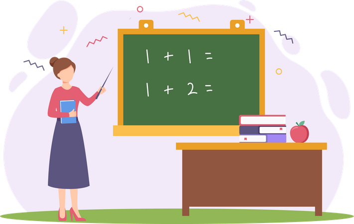 Female teacher  Illustration