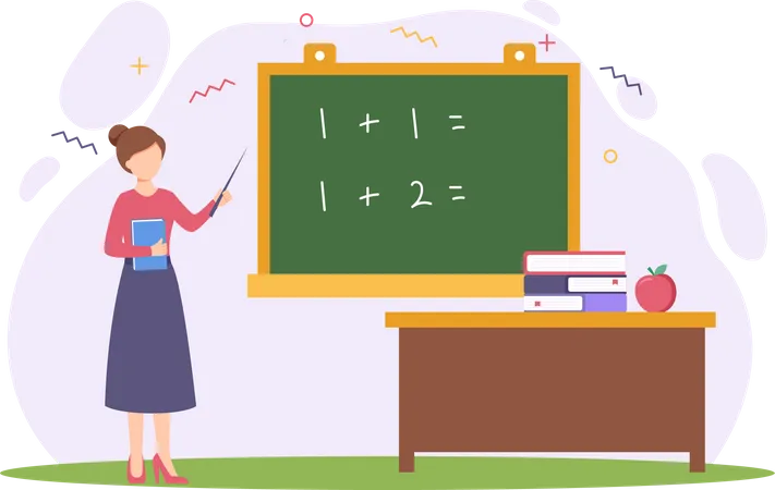 Female teacher  Illustration