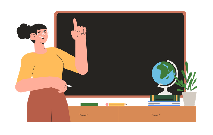 Female teacher  Illustration