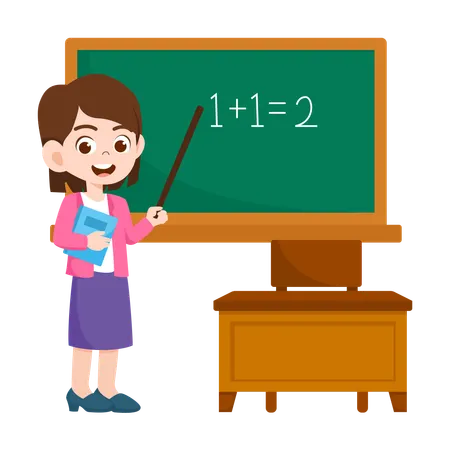 Female Teacher  Illustration