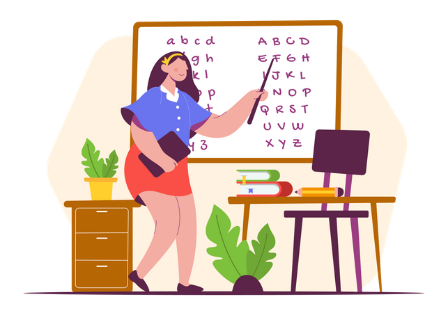 Female Teacher  Illustration