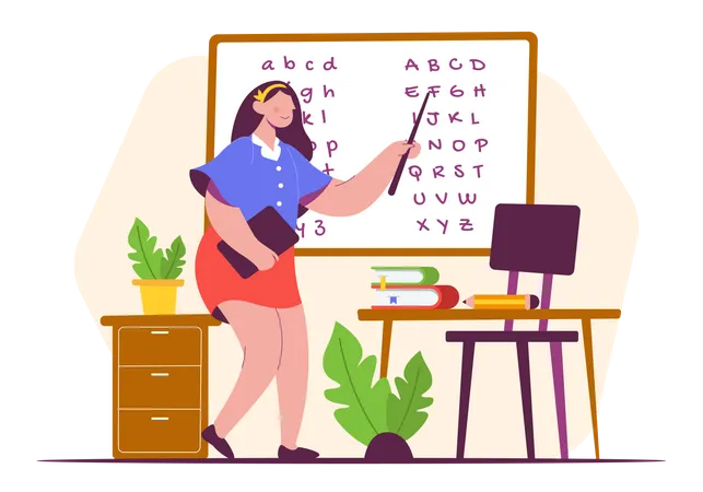 Female Teacher  Illustration