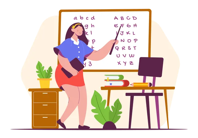 Female Teacher  Illustration