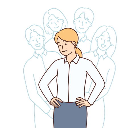 Female team member  Illustration