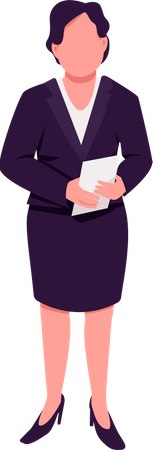 Female television show host  Illustration