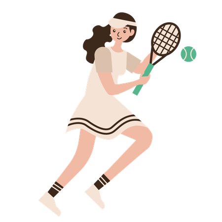 Female Tennis Player  Illustration