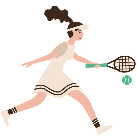 Female Tennis Player  イラスト