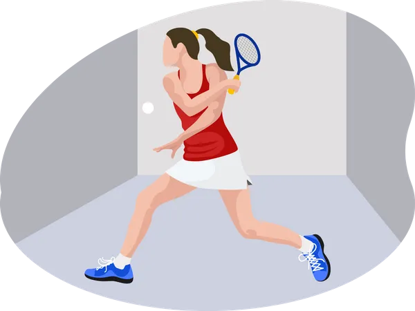 Female tennis player Illustration